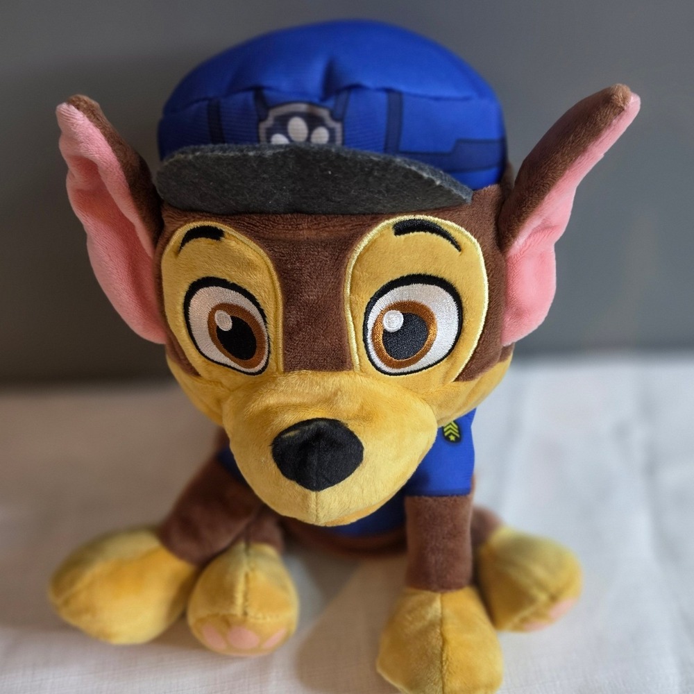 Paw Patrol The Movie Chase Hand Puppet WowWee Nickelodeon Blue Police Dog Plush